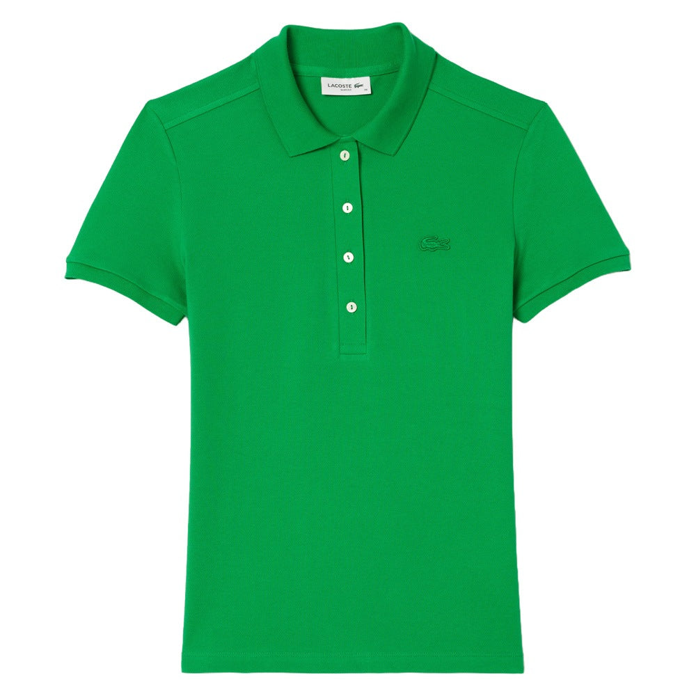 Lacoste L.12.D Slim Fit Stretch Mini Pique Golf Polo Green - SS25 Women