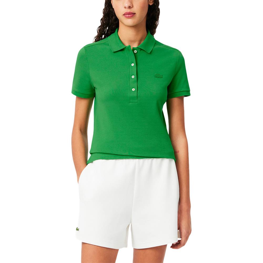 Lacoste L.12.D Slim Fit Stretch Mini Pique Golf Polo Green - SS25 Women