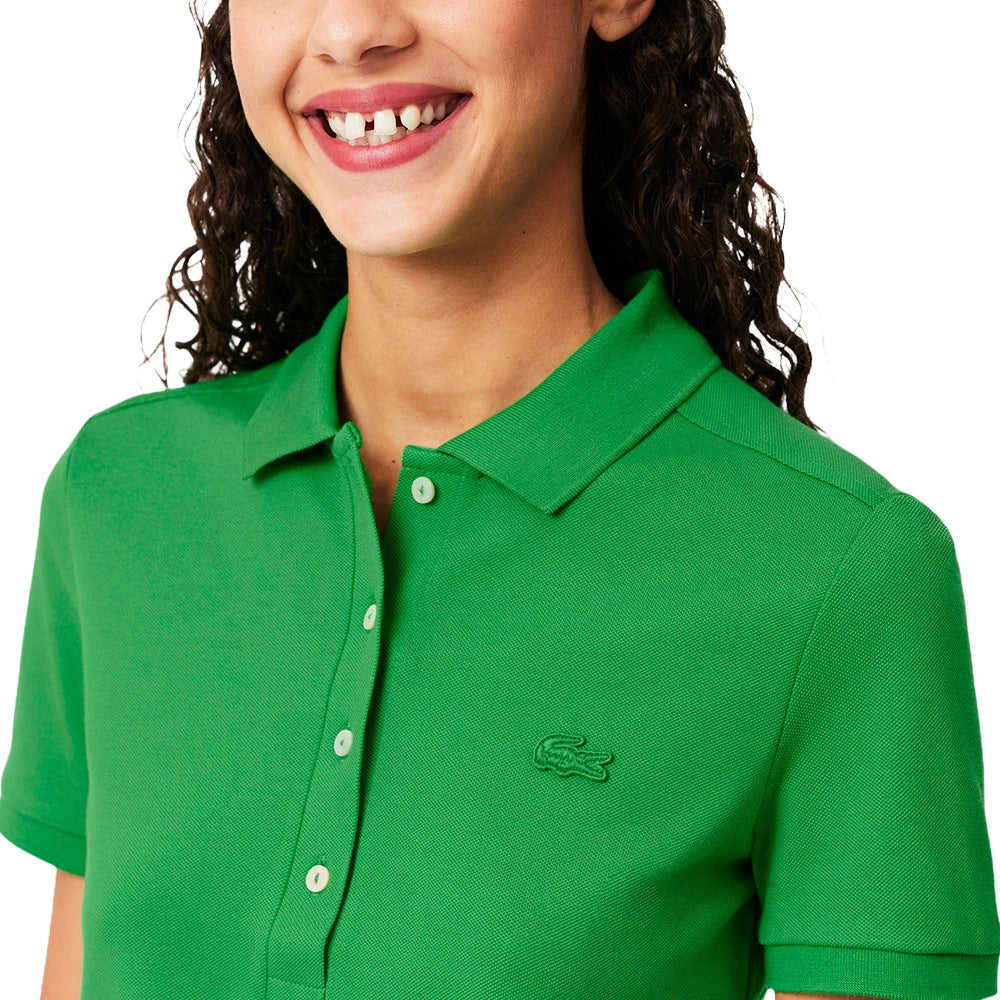 Lacoste L.12.D Slim Fit Stretch Mini Pique Golf Polo Green - SS25 Women
