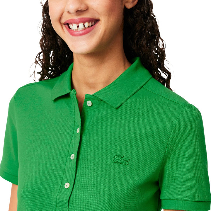 Lacoste L.12.D Slim Fit Stretch Mini Pique Golf Polo Green - SS25 Women