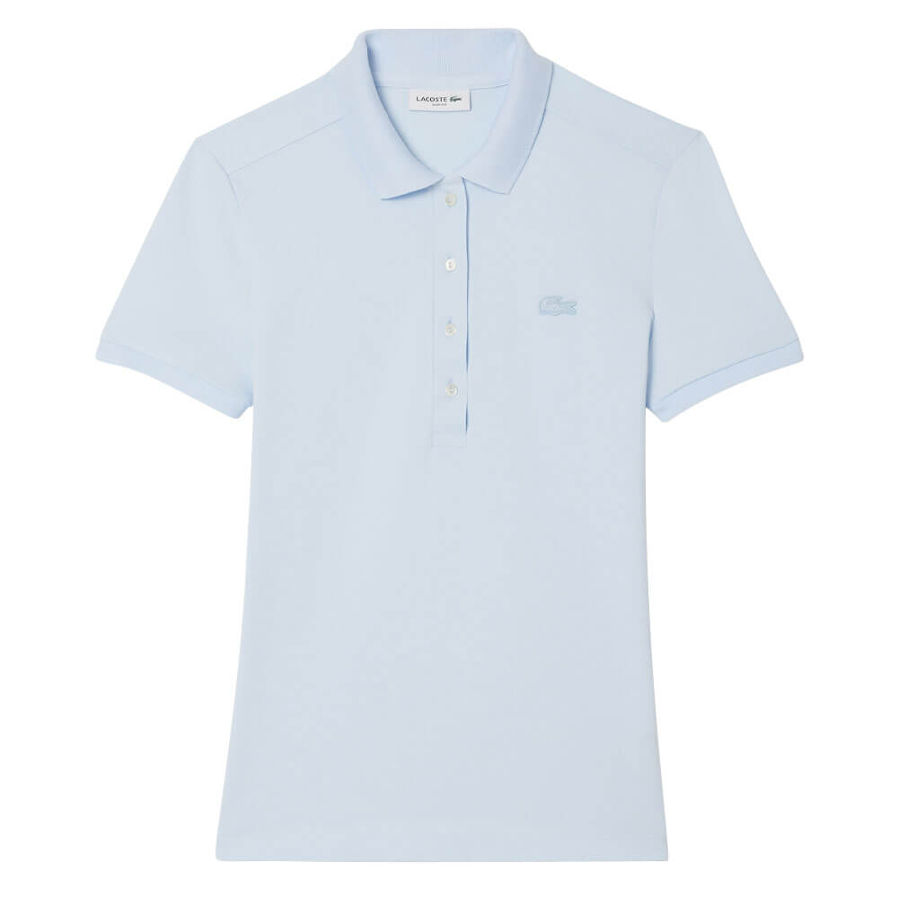 Lacoste L.12.D Slim Fit Stretch Mini Pique Golf Polo Light Blue - SS25 Women