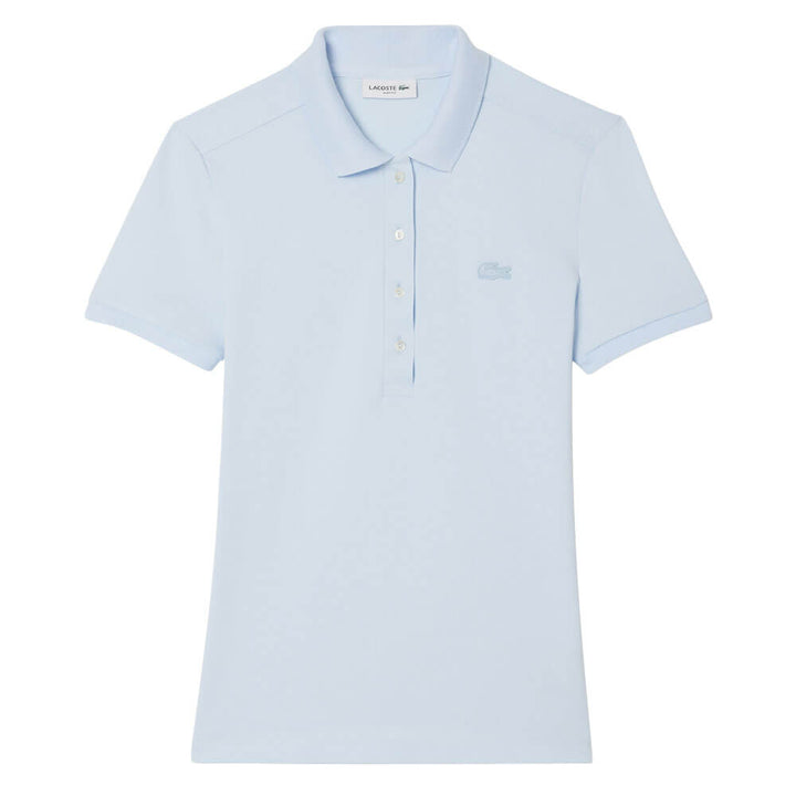 Lacoste L.12.D Slim Fit Stretch Mini Pique Golf Polo Light Blue - SS25 Women