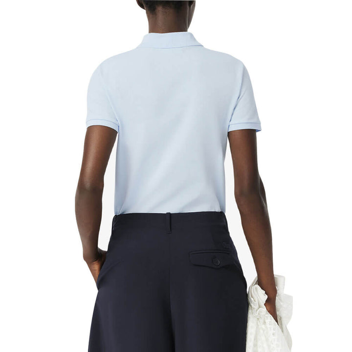 Lacoste L.12.D Slim Fit Stretch Mini Pique Golf Polo Light Blue - SS25 Women