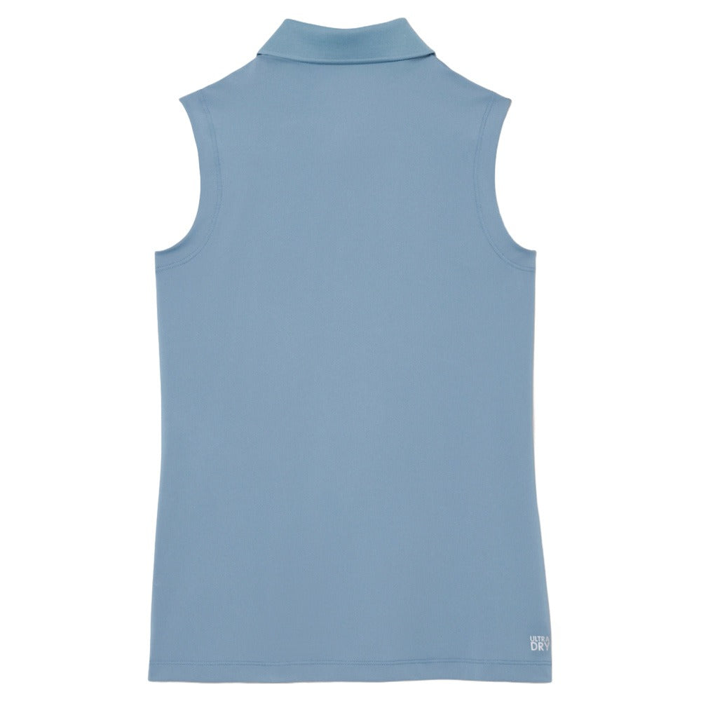 Lacoste Slim Fit UV Protect Sleeveless Stretch Golf Polo Blue - SS25 Women