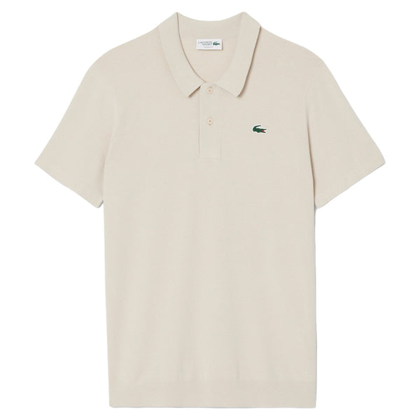 Lacoste Shortsleeve Collar Sweater Golf Polo Beige - SS25 Men