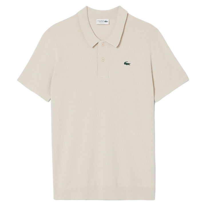 Lacoste Shortsleeve Collar Sweater Golf Polo Beige - SS25 Men