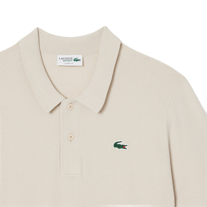 Lacoste Shortsleeve Collar Sweater Golf Polo Beige - SS25 Men
