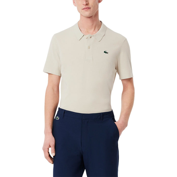 Lacoste Shortsleeve Collar Sweater Golf Polo Beige - SS25 Men