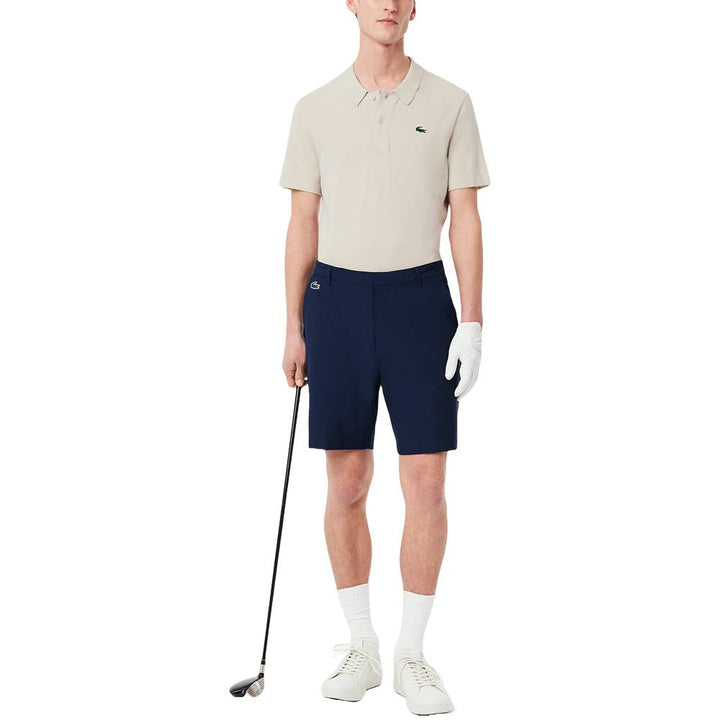 Lacoste Shortsleeve Collar Sweater Golf Polo Beige - SS25 Men