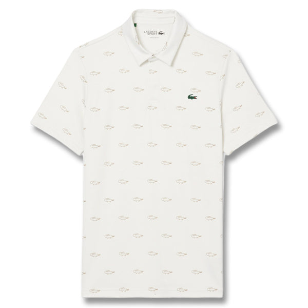 Lacoste Regular Fit UV Protect Golf Polo White/Beige - SS25 Men