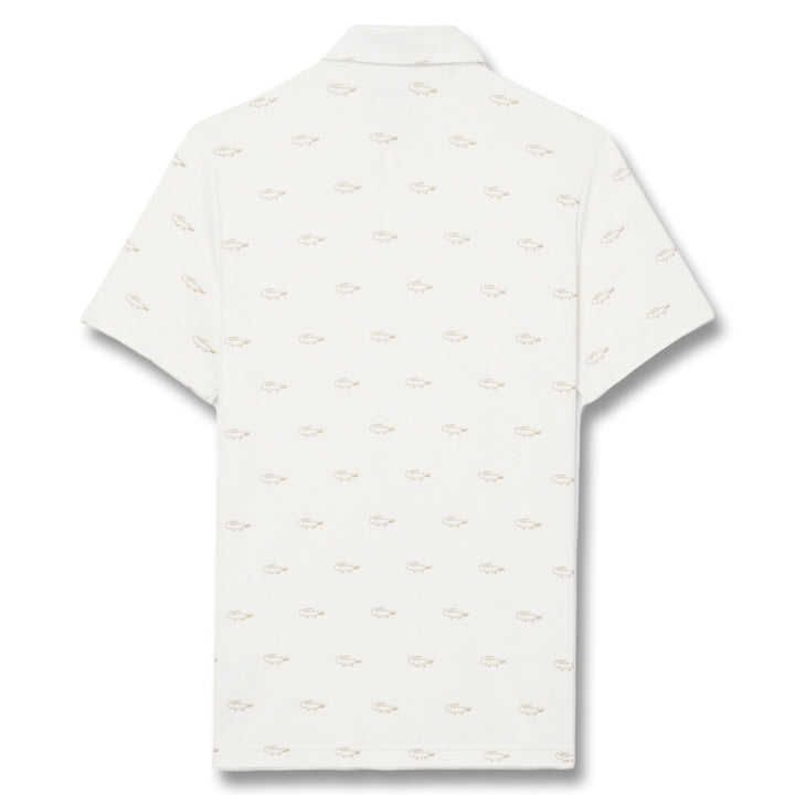 Lacoste Regular Fit UV Protect Golf Polo White/Beige - SS25 Men