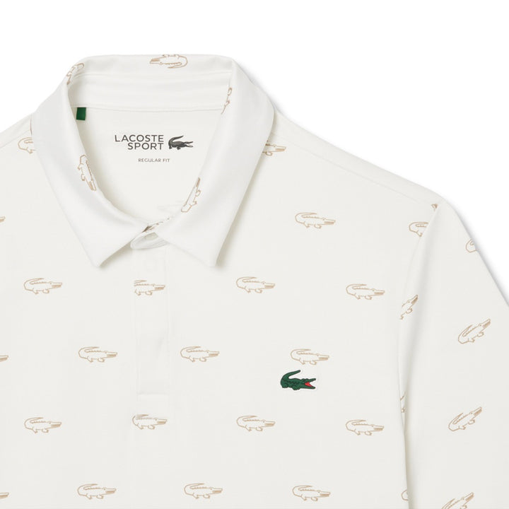 Lacoste Regular Fit UV Protect Golf Polo White/Beige - SS25 Men