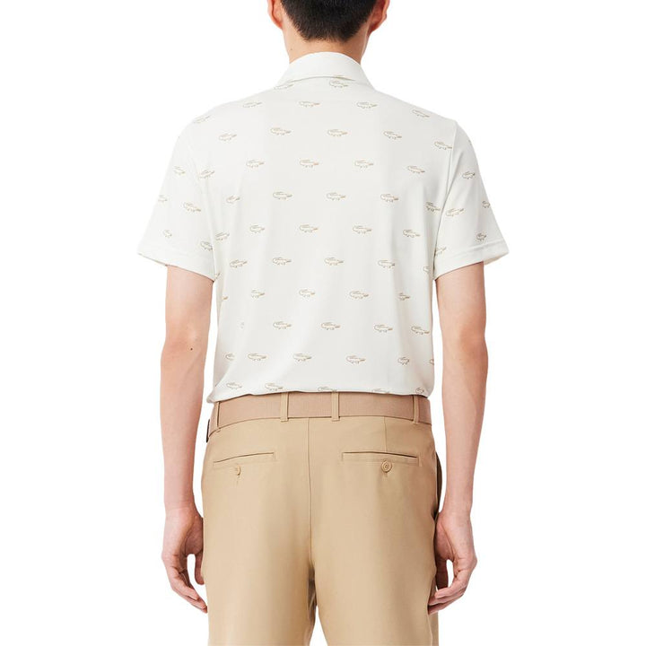 Lacoste Regular Fit UV Protect Golf Polo White/Beige - SS25 Men