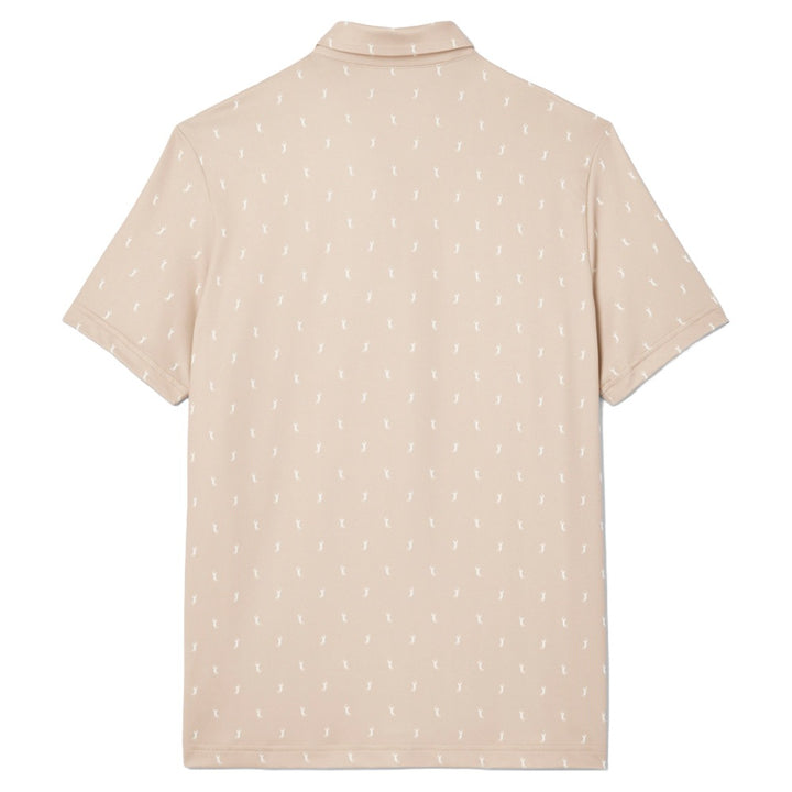 Lacoste Regular Fit UV Protect Golf Polo Beige/White - SS25 Men