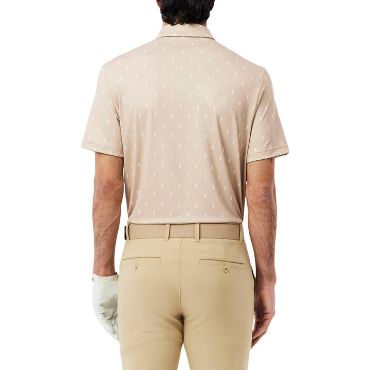 Lacoste Regular Fit UV Protect Golf Polo Beige/White - SS25 Men