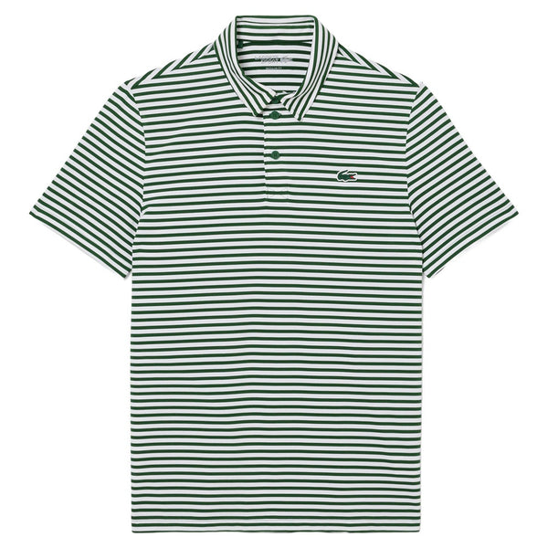 Lacoste Regular Fit UV Protect Golf Polo Green/White - SS25 Men