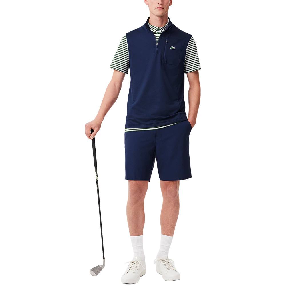 Lacoste Regular Fit UV Protect Golf Polo Green/White - SS25 Men