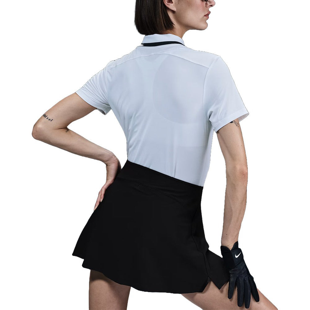 Nike Dri-FIT Tour Shortsleeve Golf Polo White/Black/Black - FW25 Women