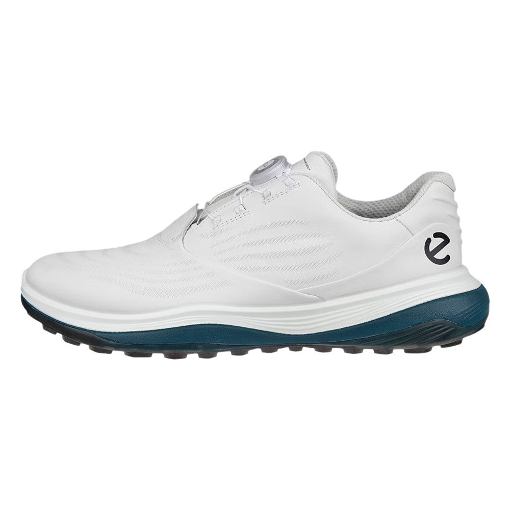 ECCO LT1 BOA Spikeless Golf Shoes White/Petrol - 25 Men