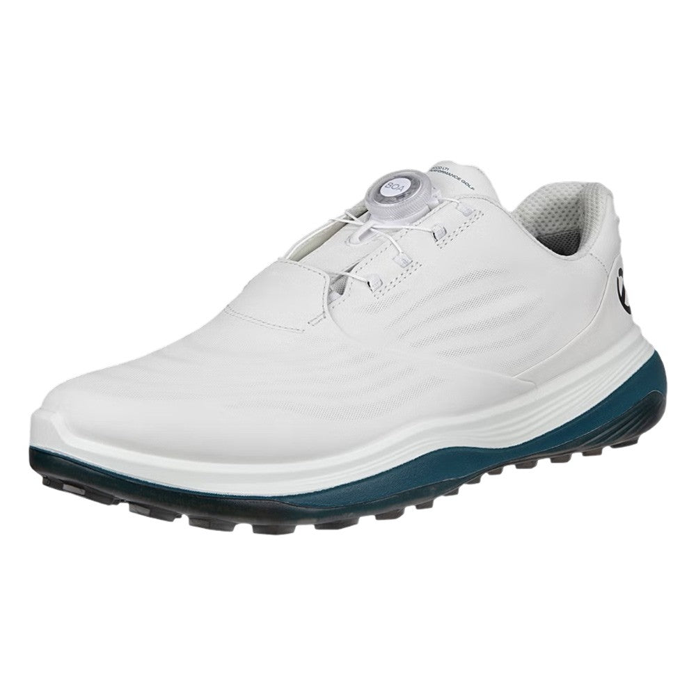 ECCO LT1 BOA Spikeless Golf Shoes White/Petrol - 25 Men