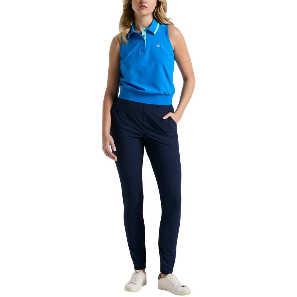 Original Penguin Sleeveless Woven Waist Length Color Golf Polo French Blue - SP25 Women