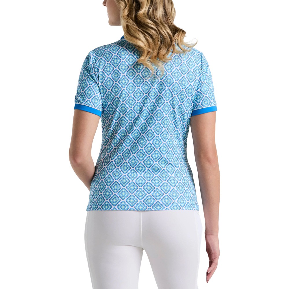 Original Penguin Regular Printed Golf Polo French Blue - SP25 Women