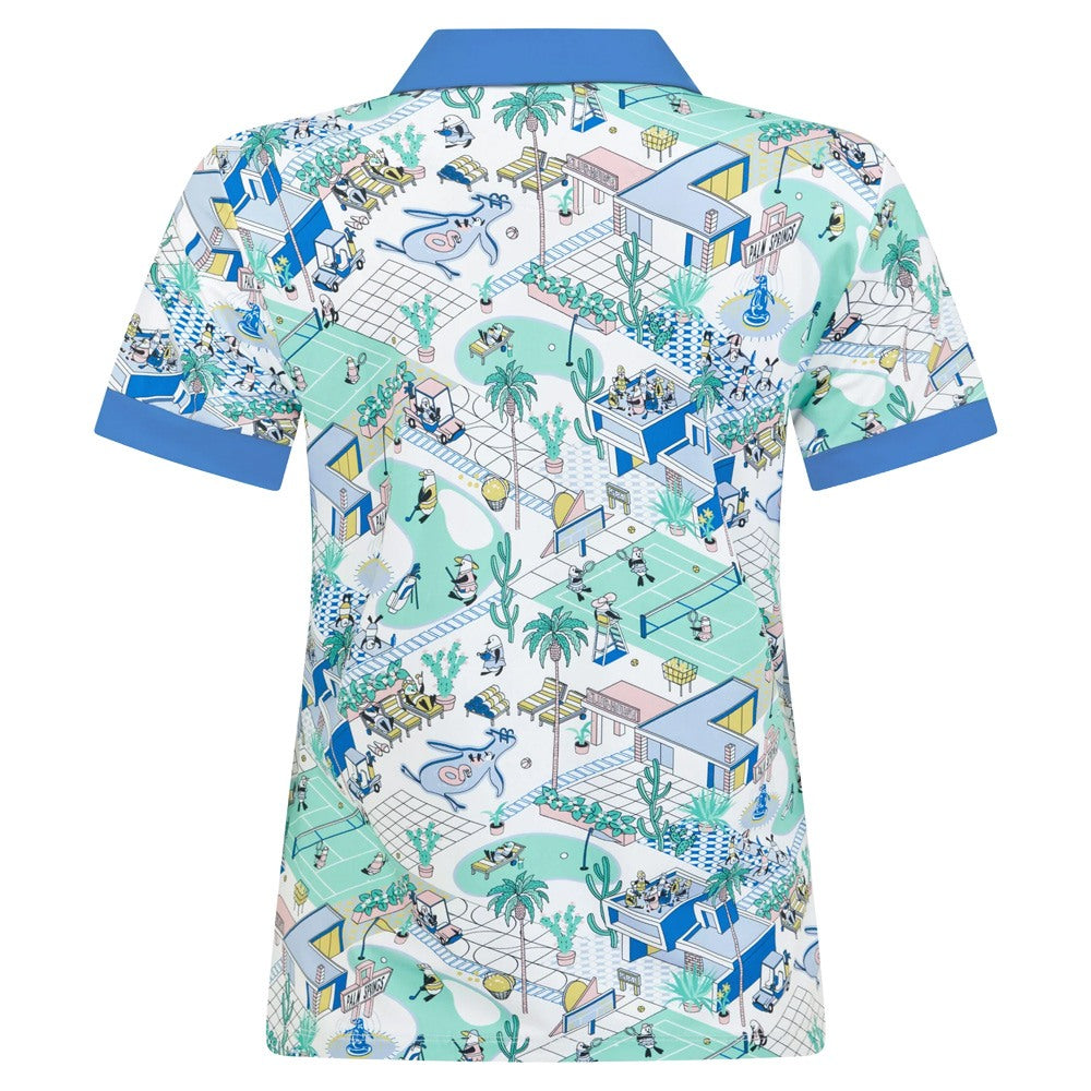 Original Penguin Shortsleeve Palm Springs Golf Polo Bright White - SP25 Women