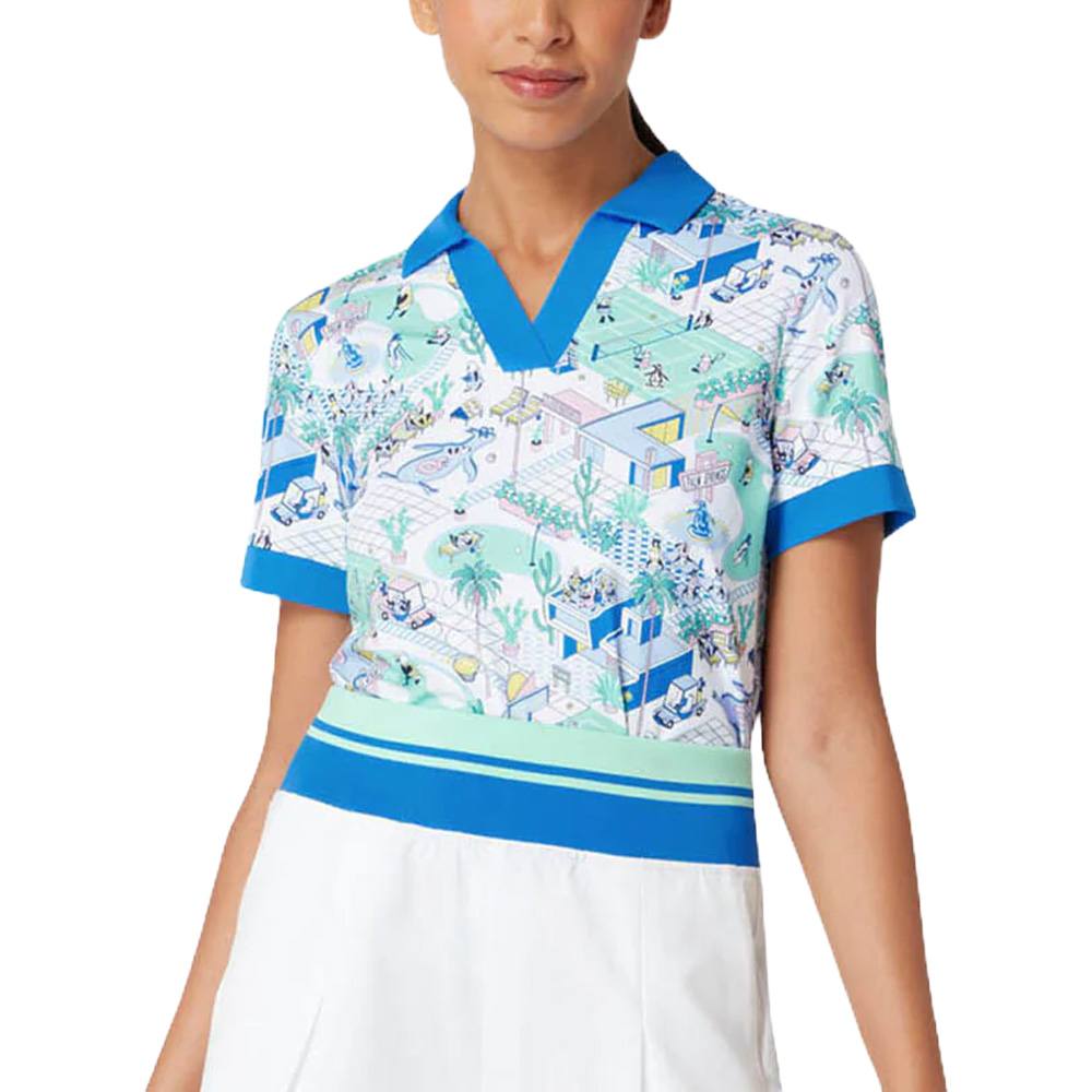 Original Penguin Shortsleeve Palm Springs Golf Polo Bright White - SP25 Women