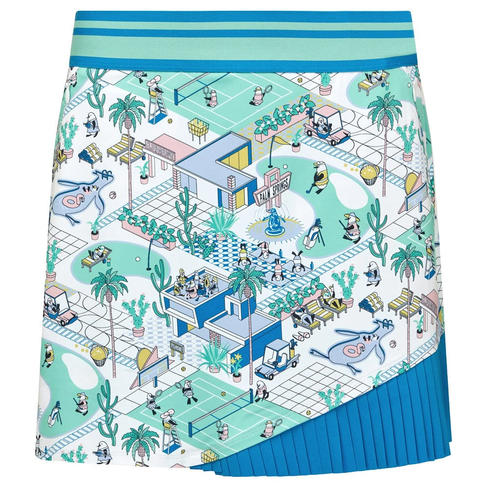 Original Penguin Elastic Pleats Palm Springs Golf Skort Bright White - SP25 Women