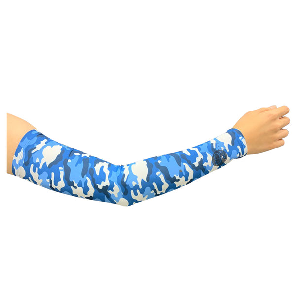 SParms Sun Protect+ UV/Sun Protection Cooling Golf Sleeves (1 Pair) Unisex Blue Camo - SS19 Men