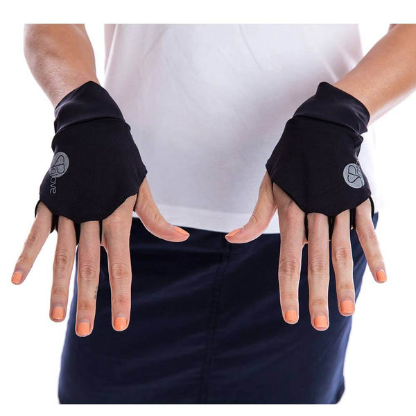 SParms Sun Protect+ UV/Sun Protection Cooling Golf Glove (1 Pair) Unisex Black - 19 Women