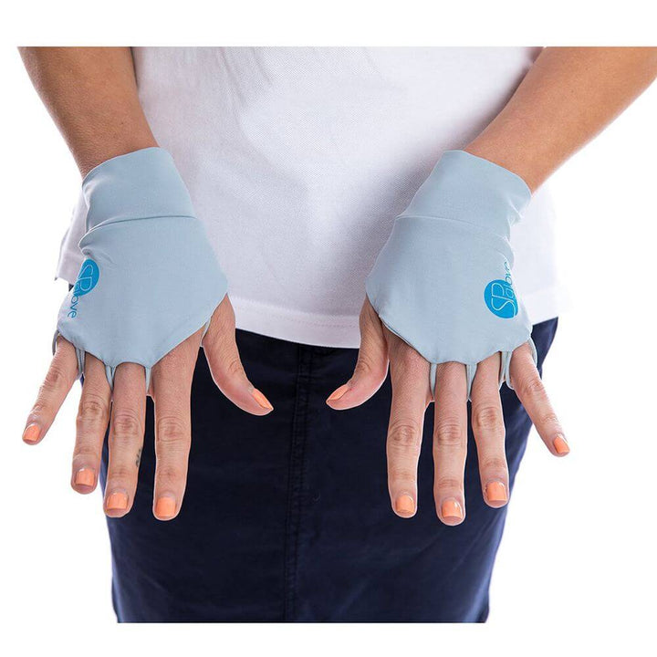 SParms Sun Protect+ UV/Sun Protection Cooling Golf Glove (1 Pair) Unisex Gray - 19 Women