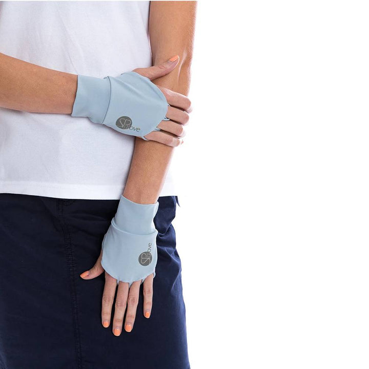 SParms Sun Protect+ UV/Sun Protection Cooling Golf Glove (1 Pair) Unisex Gray - 19 Women