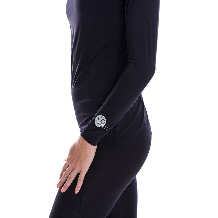 SParms Sun Protect+ UV/Sun Protection High Neck Golf Mock Black - SS19 Women