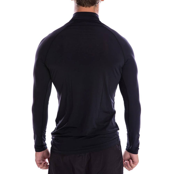 SParms Sun Protect+ UV/Sun Protection High Neck Golf Mock Black - SS19 Men