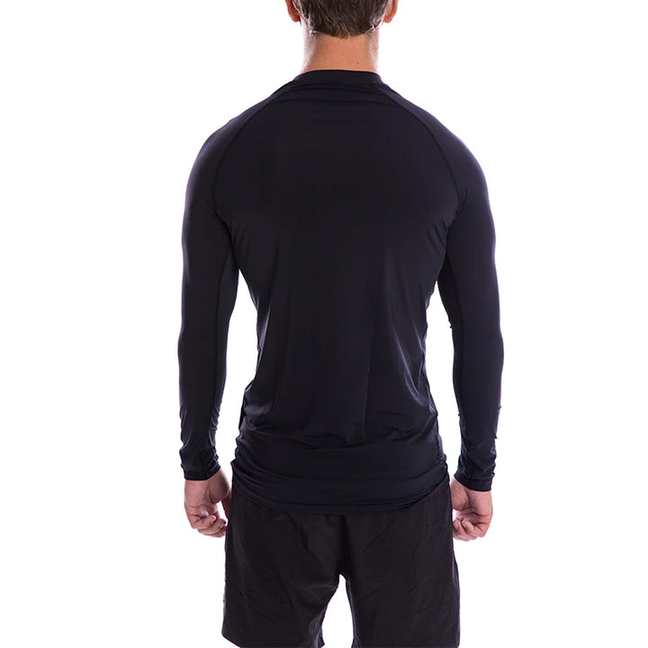 SParms Sun Protect+ UV/Sun Protection Round Neck Golf T-Shirt Black - SS19 Men