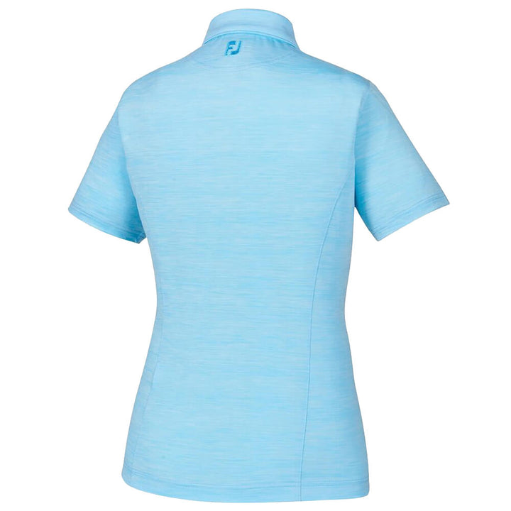 FootJoy Shirt Space Dye Self Collar Golf Polo Light Blue - SS20 Women