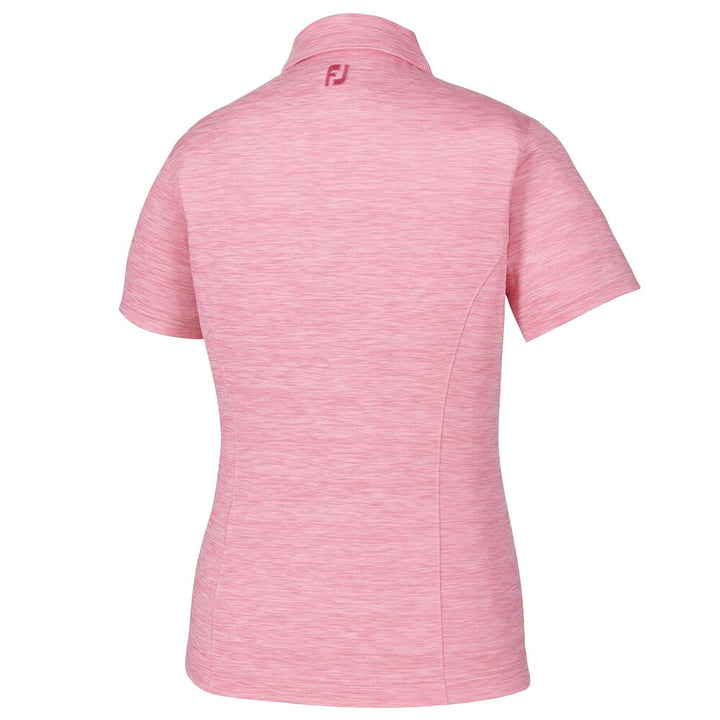 FootJoy Shirt Space Dye Self Collar Golf Polo Pink Azalea - SS20 Women