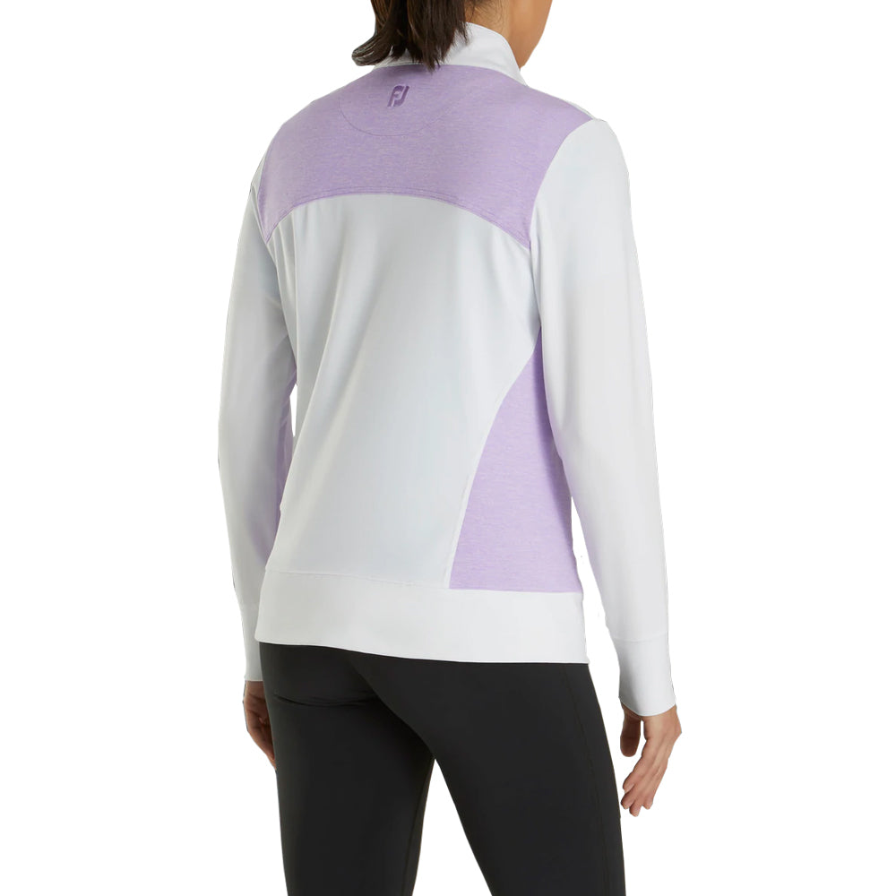 FootJoy Full Zip Midlayer Golf Jacket White/Orchid Heather - FW20 Women