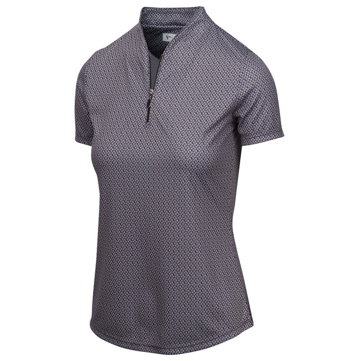 Greg Norman ML75 2Below Micro Paisley Zip Golf Pullover Black - SS19 Women