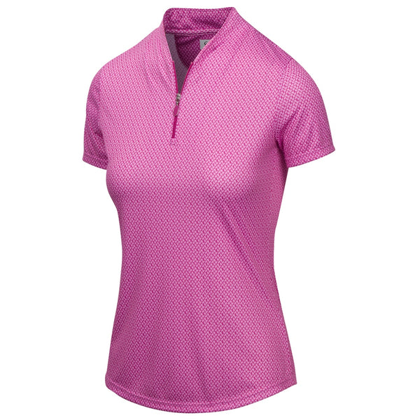 Greg Norman ML75 2Below Micro Paisley Zip Golf Pullover Velvet Berry - SS19 Women