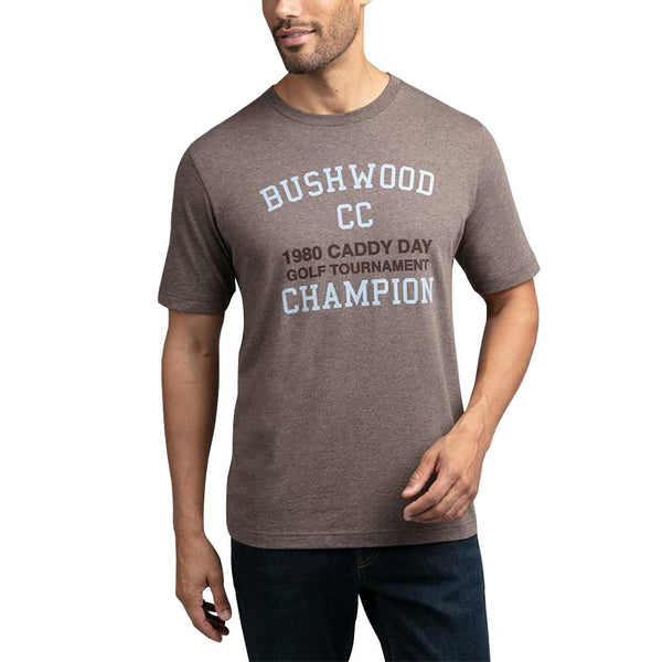 TravisMathew Caddy Day Golf T-Shirt Heather Coffee - SS19 Men