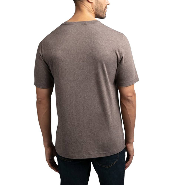 TravisMathew Caddy Day Golf T-Shirt Heather Coffee - SS19 Men