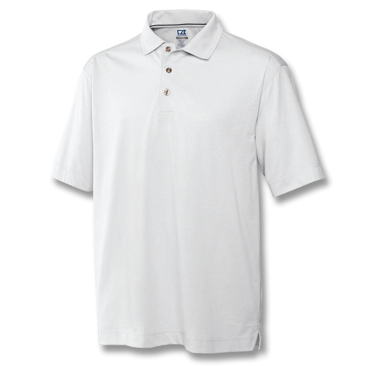 Cutter and Buck DryTec Medina Tonal Stripe Golf Polo (Big and Tall) White - SS16 Men