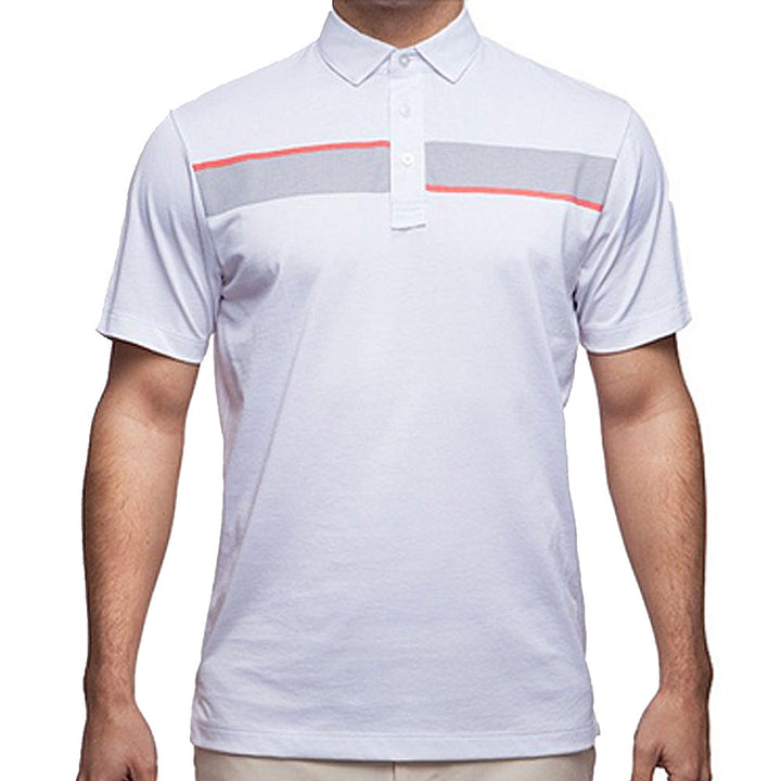 Devereux Jonah Golf Polo White/Steel/Calypso Coral - SS16 Men