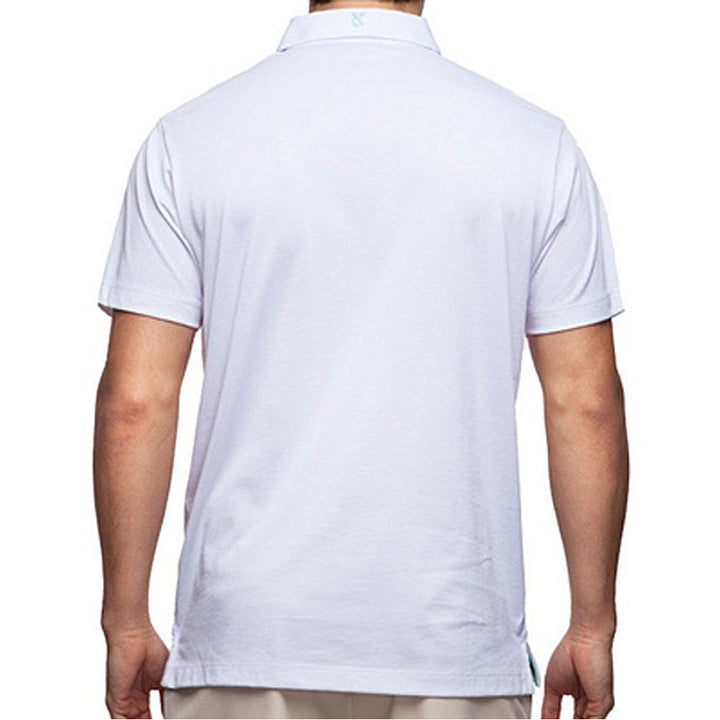 Devereux Jonah Golf Polo White/Steel/Calypso Coral - SS16 Men