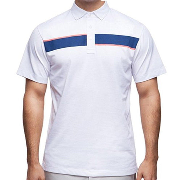 Devereux Jonah Golf Polo White/Navy/Calypso Coral - SS16 Men