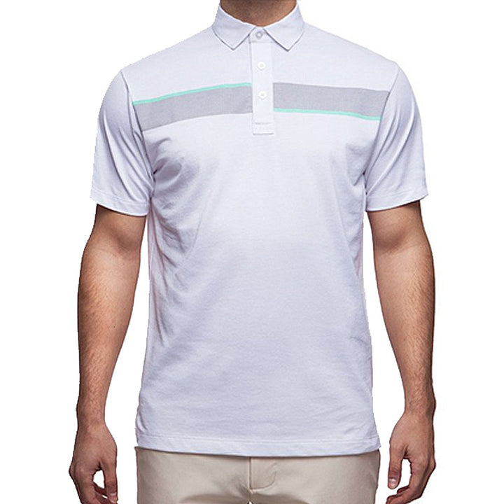 Devereux Jonah Golf Polo White/Steel/Aqua - SS16 Men