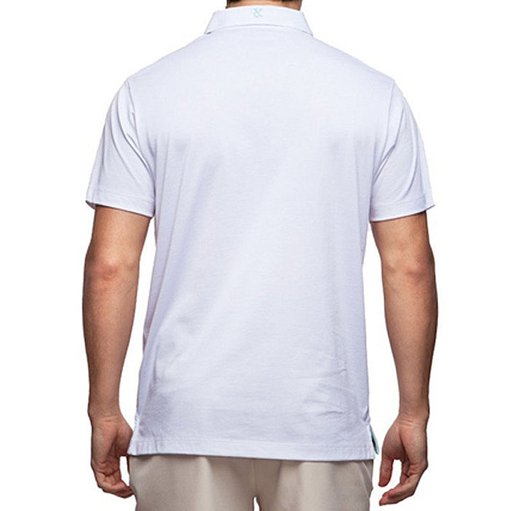 Devereux Jonah Golf Polo White/Steel/Aqua - SS16 Men