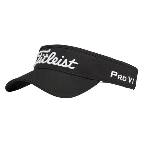 Titleist Tour Performance Staff Collection Golf Visor Black/White - 23 Men